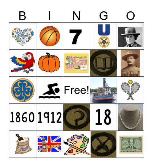 Juliette Gordon Low Bingo Card