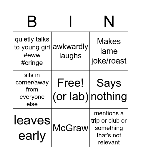 lab boy bingo Card