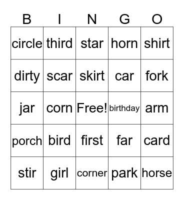 Bingo Card