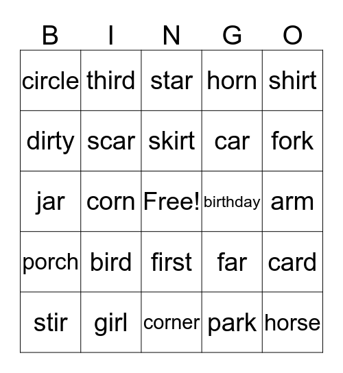 Bingo Card