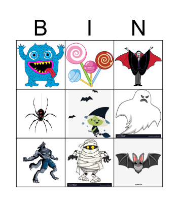 Halloween Bingo Card