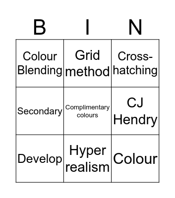 Art Bingo Card