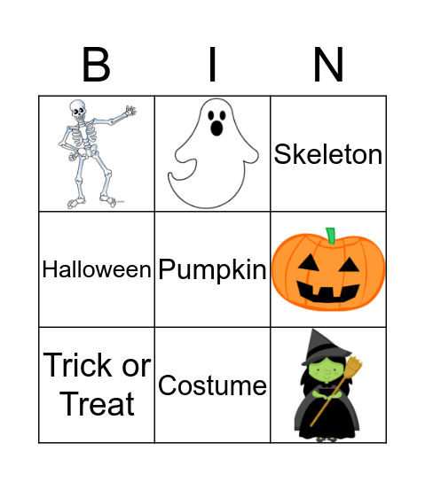 Halloween Bingo Card