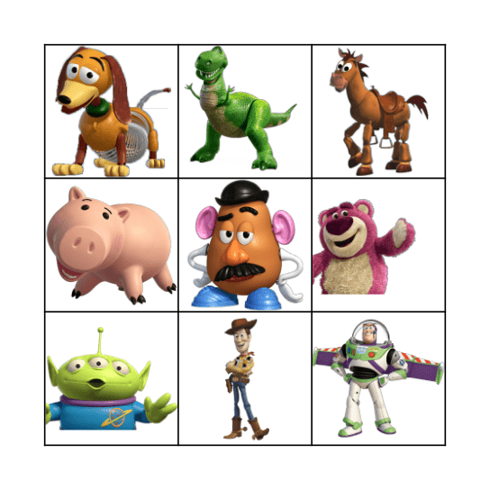 TOY STORY Bingo Card