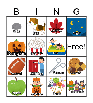 It's the Great Pumpkin  Bingo Card