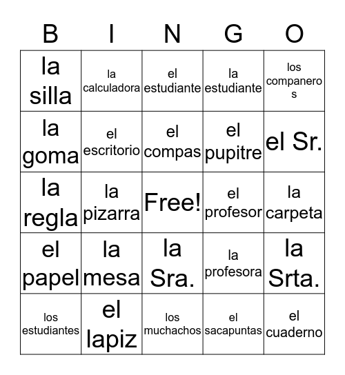 Los objetos de la clase Bingo Card