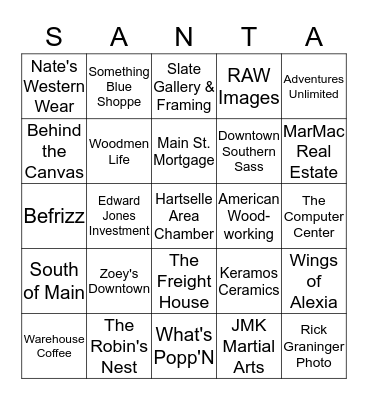 Chamber Members Wish You a Merry Christmas! Bingo Card