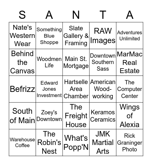 Chamber Members Wish You a Merry Christmas! Bingo Card