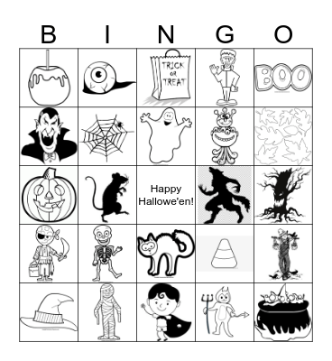 Hallowe'en Bingo Card