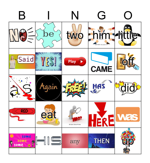 Milena's Sight Words Bingo Card