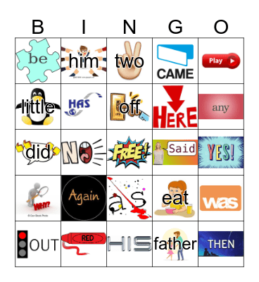 Milena's Sight Words Bingo Card
