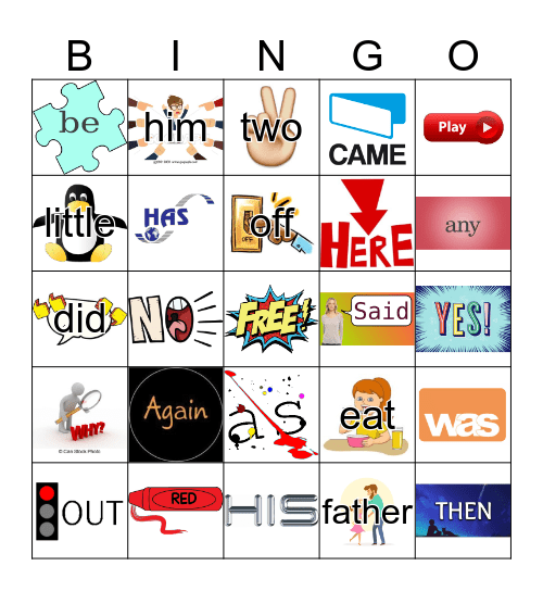 Milena's Sight Words Bingo Card