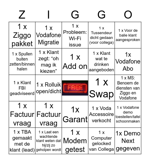 BINGOOT BIJ ZIGGOOT Bingo Card