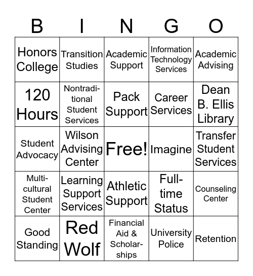 GRADUATION MATTERS Bingo Card