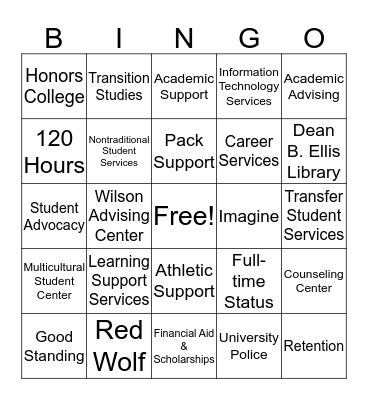 GRADUATION MATTERS Bingo Card