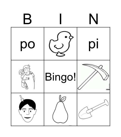 Letra Pp Bingo Card