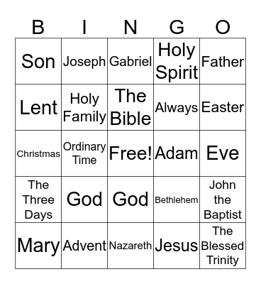 Prep Bingo Card