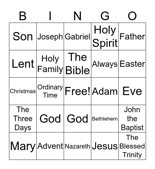 Prep Bingo Card