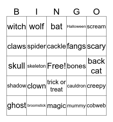 HALLOWEEN BINGO Card