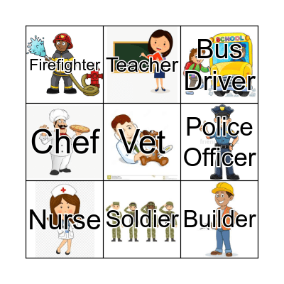 Community Helpers Bingo Card