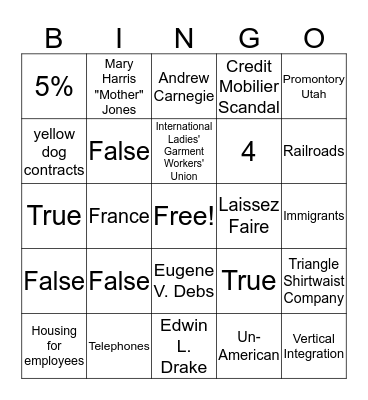 Chapter 14 Bingo Card