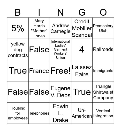 Chapter 14 Bingo Card