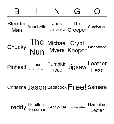 CHL Street Bingo Card