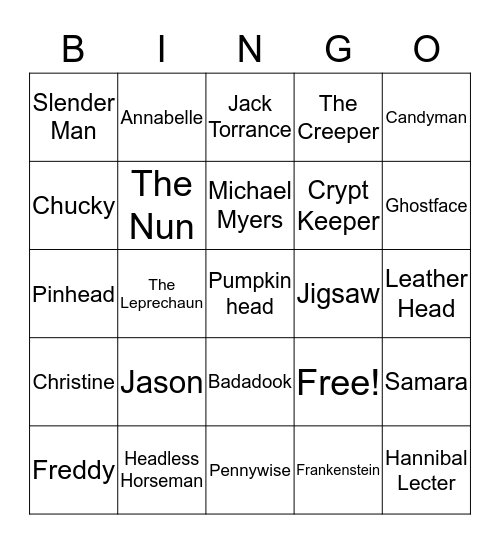 CHL Street Bingo Card