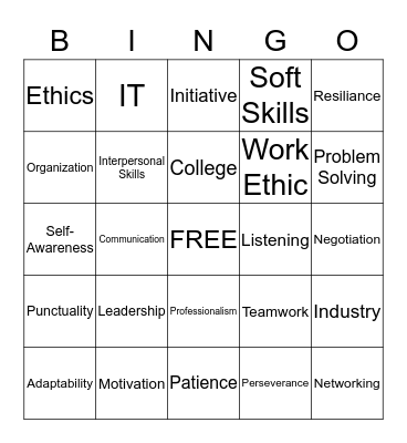 Soft Skills Lingo Bingo Card