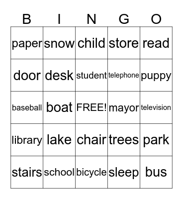 CHICAGO BINGO Card