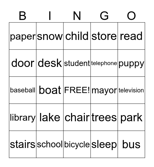 CHICAGO BINGO Card