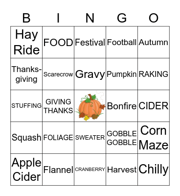 FALL Bingo Card