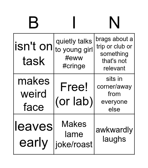 lab boy bingo Card