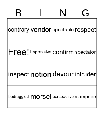 Milkweed Ch 17-25 Bingo Card