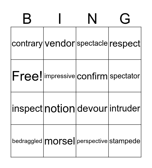 Milkweed Ch 17-25 Bingo Card