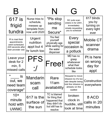 TC Bingo Card