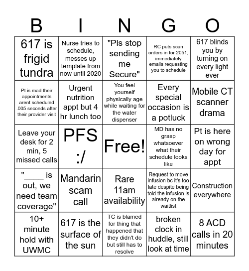 TC Bingo Card