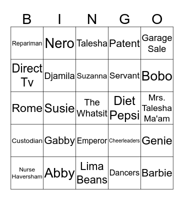 The Whatsit Bingo Card