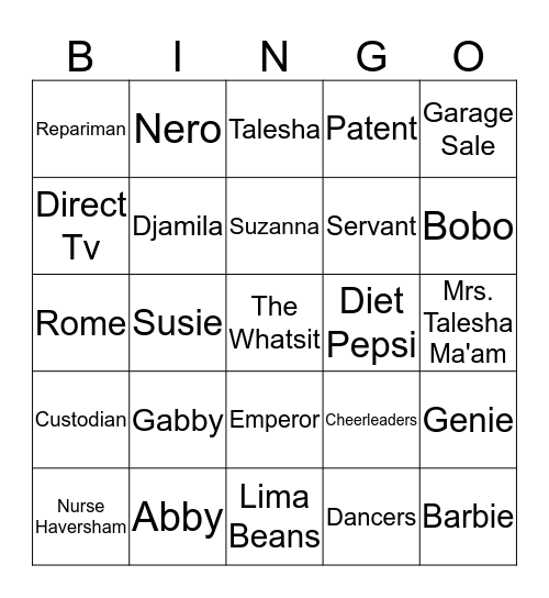 The Whatsit Bingo Card
