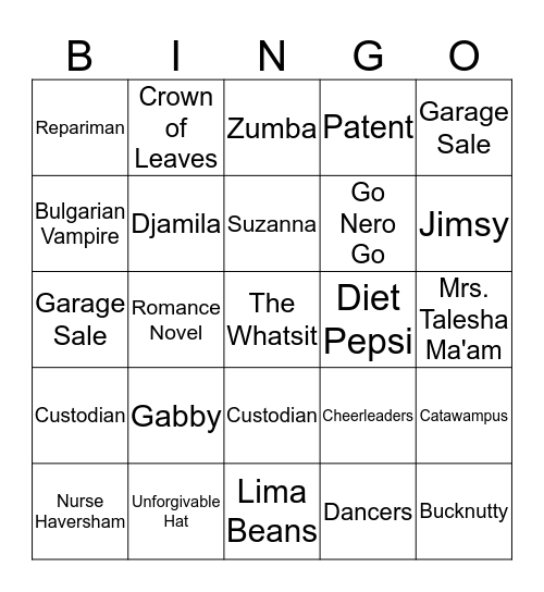 The Whatsit Bingo Card