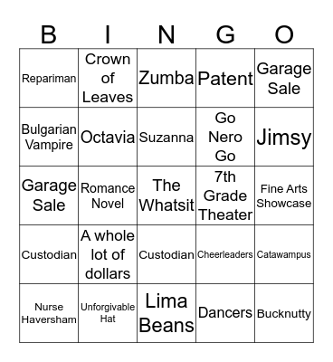 The Whatsit Bingo Card