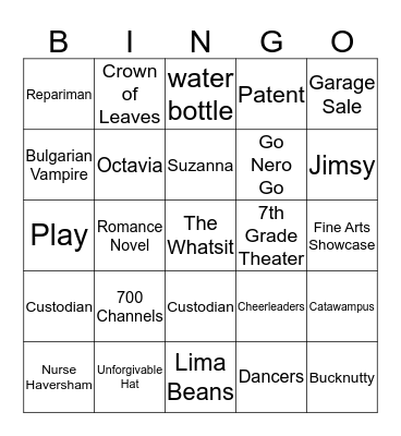 The Whatsit Bingo Card