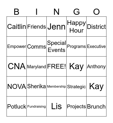 YNPN-DC Bingo Card