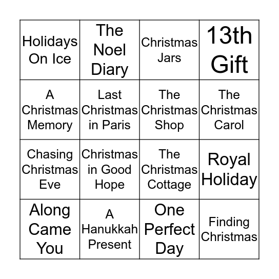 HOLIDAY BINGO Card