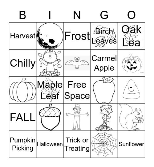 Fall Fest Bingo Card