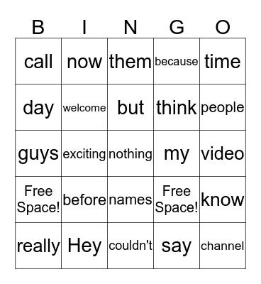 Bingo Card