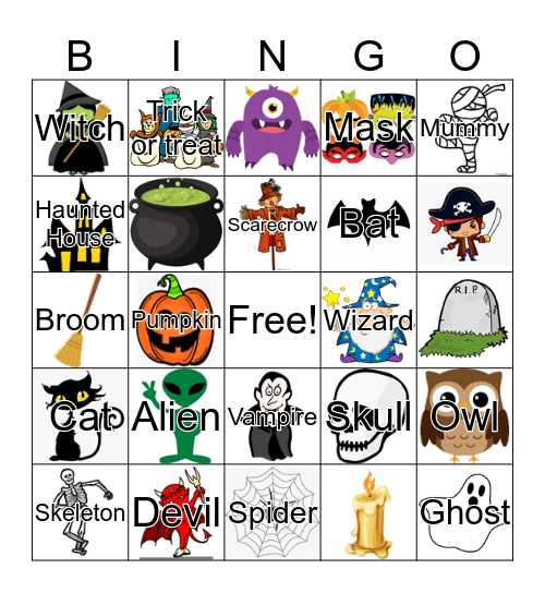 Halloween Bingo Card