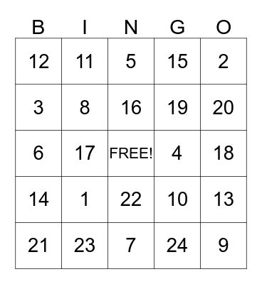 LINCOLN  SCHOOL Bingo Card
