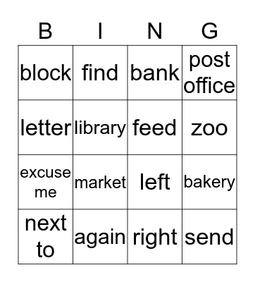 10. Where Is the Market? Bingo Card