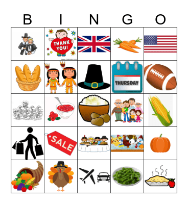 Thanksgiving  Bingo Card